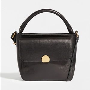 Madewell Abroad Flap Mini Tote - black